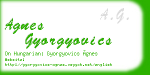 agnes gyorgyovics business card